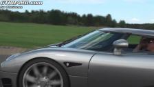 Koenigsegg CCR Evolution in action vs Ferrari 599, Porsche Carrera GT and 911 Turbo PDK + more