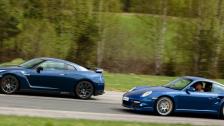 Porsche 911 Turbo S (997) stock vs Switzer P800 Nissan GTR Carillo pistons by 23gtr.se
