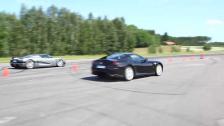 Uncut Ferrari 599 GTB vs Koenigsegg CCR Evo exterior view