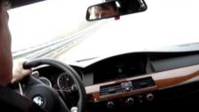 m5board.com member testdrives the M5 E60 on a speedoval in Netherlands.