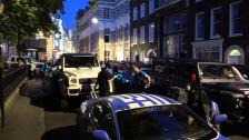 [4k] Gumball 3000 London Checkpoint London Bugatti Veyron, McLaren P1, Brabus B63S 6x6 + more