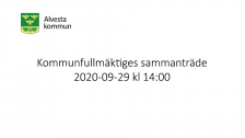 Kommunfullmäktiges sammanträde 2020-09-29