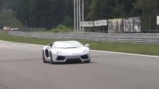 Lamborghini Aventador LP700-4 and Ferrari 599 GTO exterior sounds