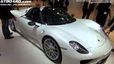 Roofstorage and roof ON Porsche 918 Spyder Porsche Exclusive Onyxweiss Frankfurt 2013