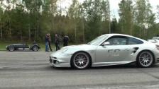 BMW 1M Coupé vs SpeedArt BTR600 (base Porsche 997 Turbo MkI 6-speed manual)