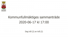 Kommunfullmäktiges sammanträde 2020-06-17
