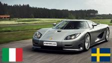 HD:Koenigsegg CCR vs Ferrari Enzopowered 599 GTB F1 x 2 races