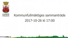 Kommunfullmäktiges sammanträde 2017-10-26