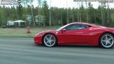 Ferrari 458 Italia vs Porsche 911 Turbo PDK (both stock)