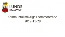 Kommunfullmäktiges sammanträde 2019-11-28