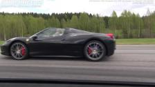 Ferrari 458 Spider vs 9ff GTurbo 750 Porsche 911 GT3 RS based