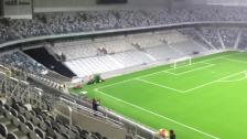 Tele2 Arena dan före dan på övre etage