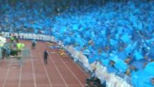 Inmarsch och tifo
