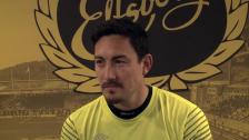 Stefan Ishizaki inför träningsmatchen mot ÖIS